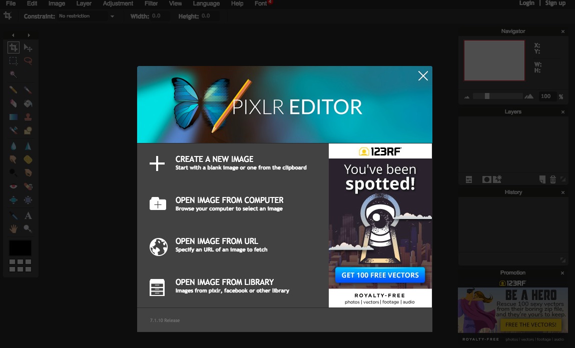 pixlr free online editor