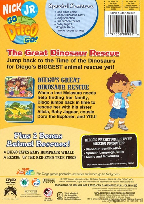 diego great dinosaur rescue dvd